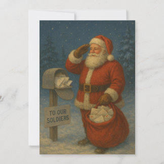 Patriotischer Weihnachtsmann Feiertagskarte
