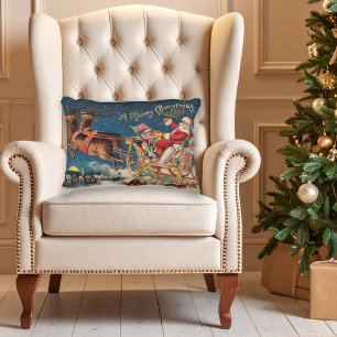 Patriotischer Weihnachtsmann Frohe Weihnachten Kis Dekokissen
