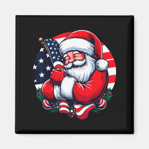 Patriotischer Weihnachtsmann Männer Frauen USA-Fla Magnet