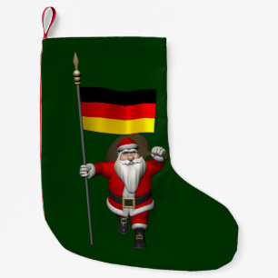 Patriotischer Weihnachtsmann mit deutschem Abschlu Kleiner Weihnachtsstrumpf
