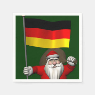 Patriotischer Weihnachtsmann mit deutschem Abschlu Serviette