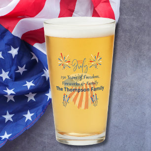 Patriotischer Weißkopfseeadler Amerika 250. 4. Jul Glas