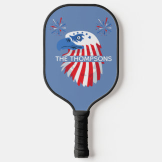 Patriotischer Weißkopfseeadler Amerika 250. 4. Jul Pickleball Schläger