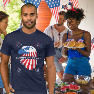 Patriotischer Weißkopfseeadler Amerika 250. 4. Jul T-Shirt