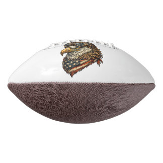 Patriotischer Weißkopfseeadler Amerikanischer Flag Football