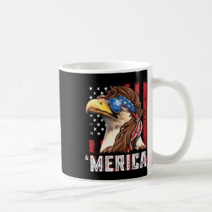 Patriotischer Weißkopfseeadler-Mullet Merica USA-F Kaffeetasse