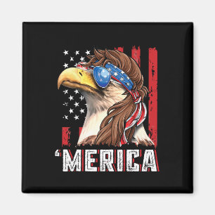 Patriotischer Weißkopfseeadler-Mullet Merica USA-F Magnet