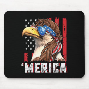 Patriotischer Weißkopfseeadler-Mullet Merica USA-F Mousepad