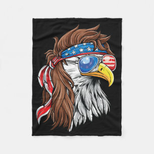 Patriotischer Weißkopfseeadler-Mullet USA-Amerikan Fleecedecke