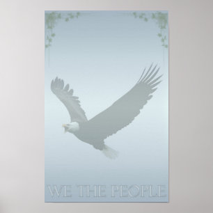 Patriotischer Weißkopfseeadler 'Wir, das Volk' USA Poster