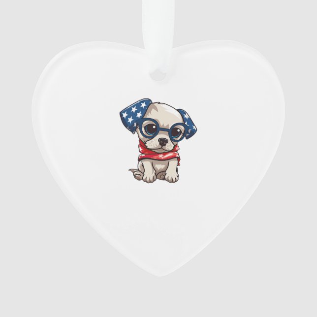 Patriotischer Welpe - Stil 13 Ornament (Vorderseite)