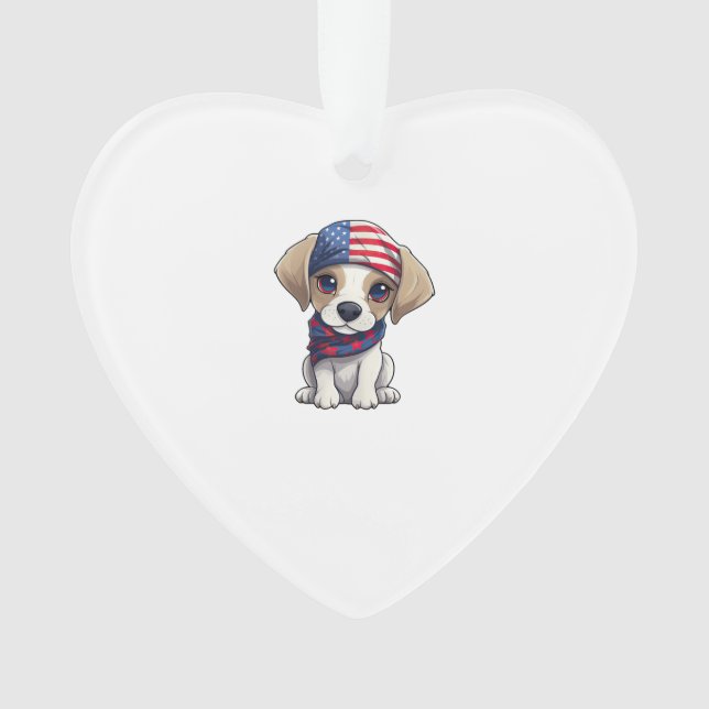 Patriotischer Welpe - Stil 14  Ornament (Vorderseite)