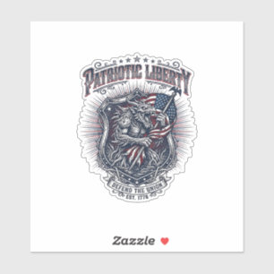 Patriotischer Werwolf Patriot Horror Monster Patri Aufkleber