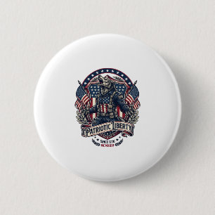 Patriotischer Werwolf Patriot Horror Monster Patri Button