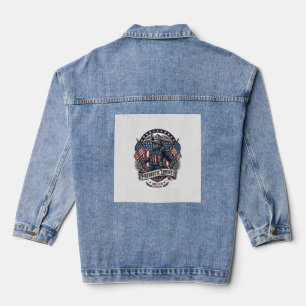 Patriotischer Werwolf Patriot Horror Monster Patri Jeansjacke