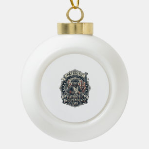 Patriotischer Werwolf Patriot Horror Monster Patri Keramik Kugel-Ornament