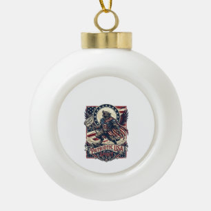 Patriotischer Werwolf Patriot Horror Monster Patri Keramik Kugel-Ornament