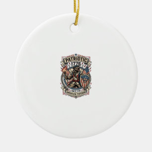 Patriotischer Werwolf Patriot Horror Monster Patri Keramik Ornament