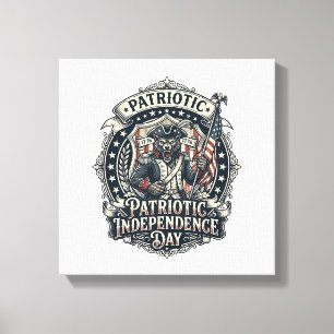 Patriotischer Werwolf Patriot Horror Monster Patri Leinwanddruck