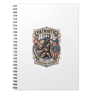 Patriotischer Werwolf Patriot Horror Monster Patri Notizblock
