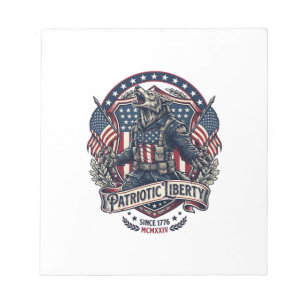Patriotischer Werwolf Patriot Horror Monster Patri Notizblock