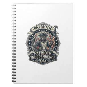 Patriotischer Werwolf Patriot Horror Monster Patri Notizblock