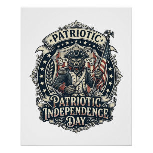 Patriotischer Werwolf Patriot Horror Monster Patri Poster