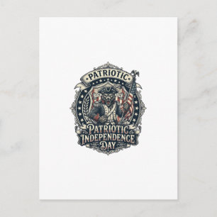 Patriotischer Werwolf Patriot Horror Monster Patri Postkarte
