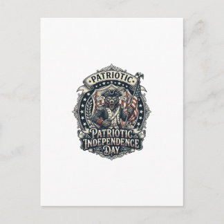 Patriotischer Werwolf Patriot Horror Monster Patri Postkarte