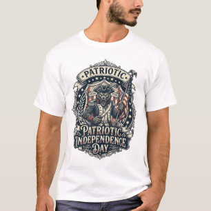 Patriotischer Werwolf Patriot Horror Monster Patri T-Shirt