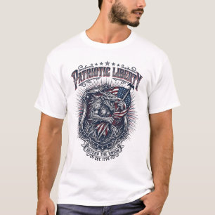 Patriotischer Werwolf Patriot Horror Monster Patri T-Shirt