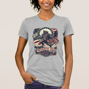 Patriotischer Werwolf Patriot Horror Monster Patri T-Shirt