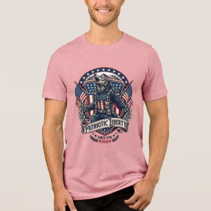 Patriotischer Werwolf Patriot Horror Monster Patri Tri-Blend Shirt