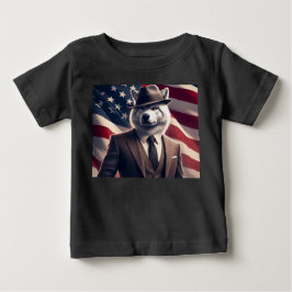 Patriotischer Wolf   Baby T-shirt