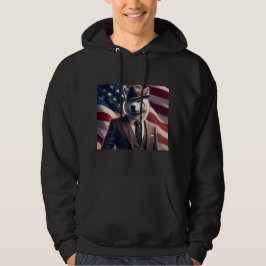 Patriotischer Wolf   Hoodie