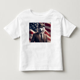Patriotischer Wolf   Kleinkind T-shirt