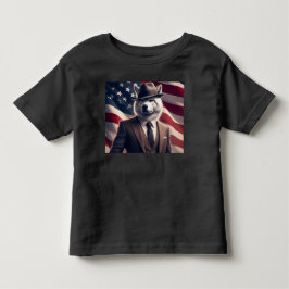 Patriotischer Wolf   Kleinkind T-shirt