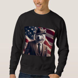 Patriotischer Wolf   Sweatshirt