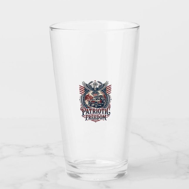 Patriotischer Wüstenstraßen-Entdecker Glas (Vorderseite)