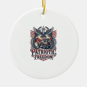 Patriotischer Wüstenstraßen-Entdecker Keramik Ornament