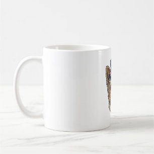 Patriotischer Yorkshire Terrier Vintage Kaffeetasse