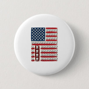 Patriotischer Zahnarzt Zahn Flagge Button