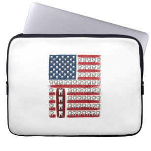 Patriotischer Zahnarzt Zahn Flagge Laptopschutzhülle