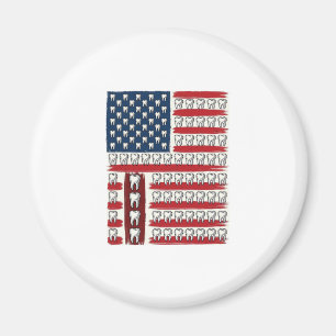 Patriotischer Zahnarzt Zahn Flagge Magnet