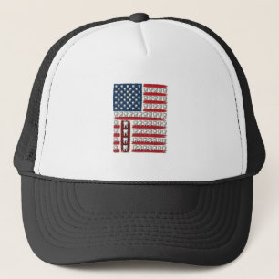 Patriotischer Zahnarzt Zahn Flagge Truckerkappe