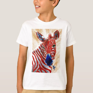 Patriotischer Zebra scherzt Sweatshirt T-Shirt