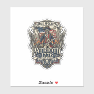 Patriotischer Zombie Patriot General Zombie Apokal Aufkleber
