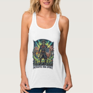 Patriotischer Zombie Patriot General Zombie Apokal Tank Top