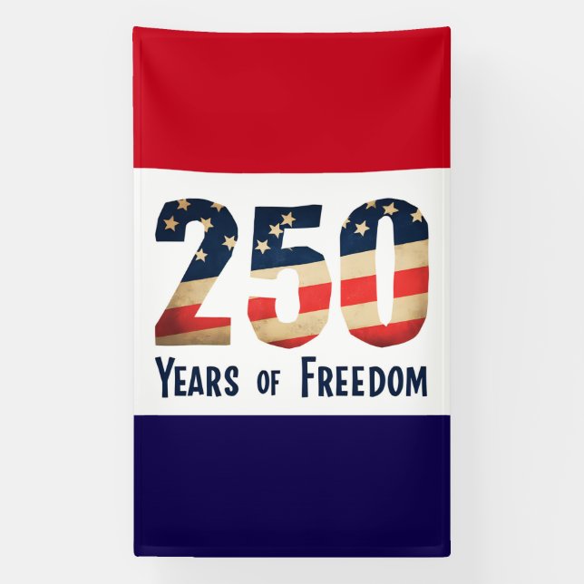 Patriotisches 250-Jahres-Freiheitsbanner   Banner (Vertikal)