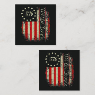 Patriotisches 4. Juli Amerika Quadratische Visitenkarte